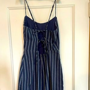 Navy blue striped mini dress from LuLus
